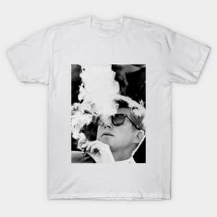 JFK Smoking with Shades | John F. Kennedy With Cigar T-Shirt